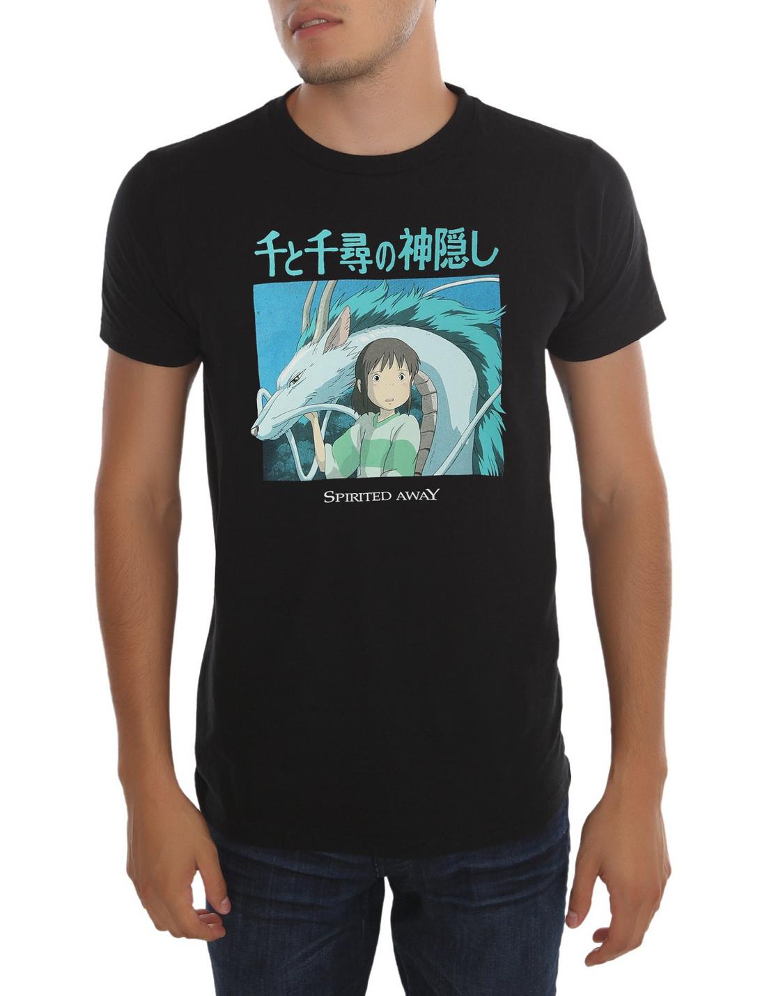 Studio Ghibli Spirited Away Haku & Chihiro T-Shirt, BLACK, hi-res