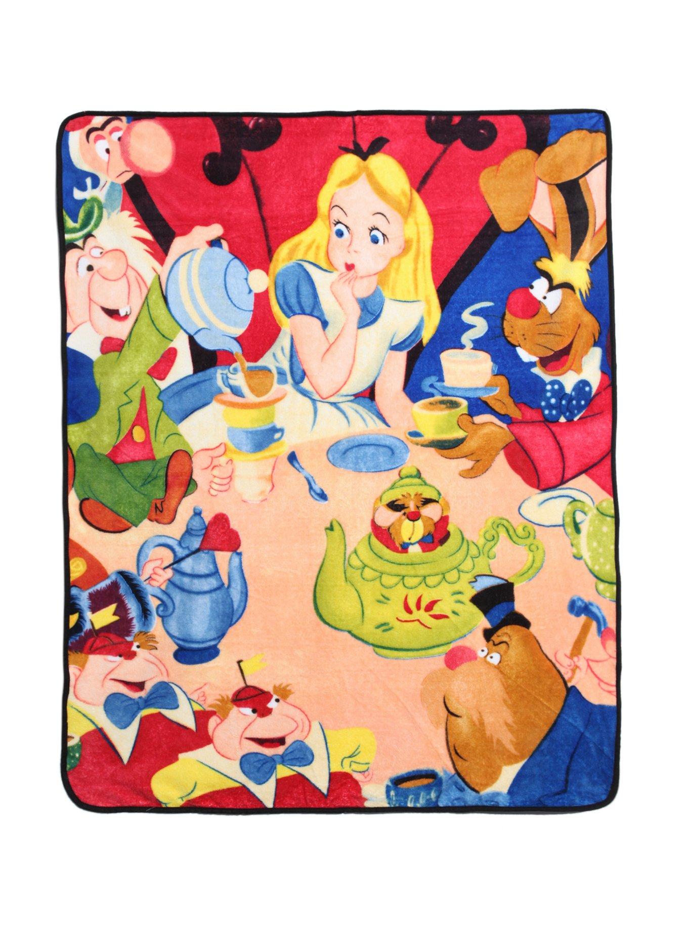 Disney Alice In Wonderland Tea Party Comfy Throw