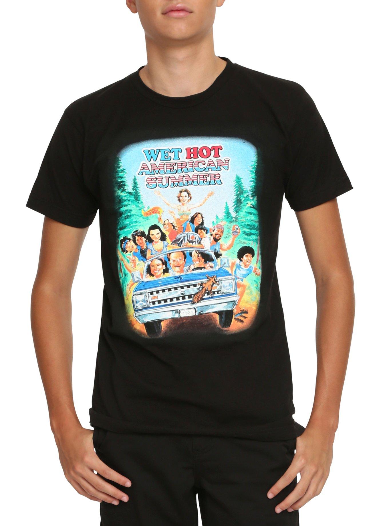 Wet Hot American Summer Poster T-Shirt, BLACK, hi-res