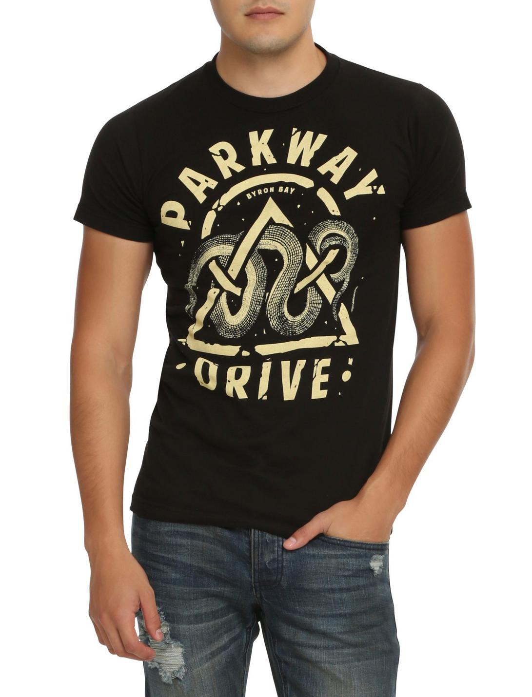 Parkway Drive Snake Triangle T-Shirt, BLACK, hi-res