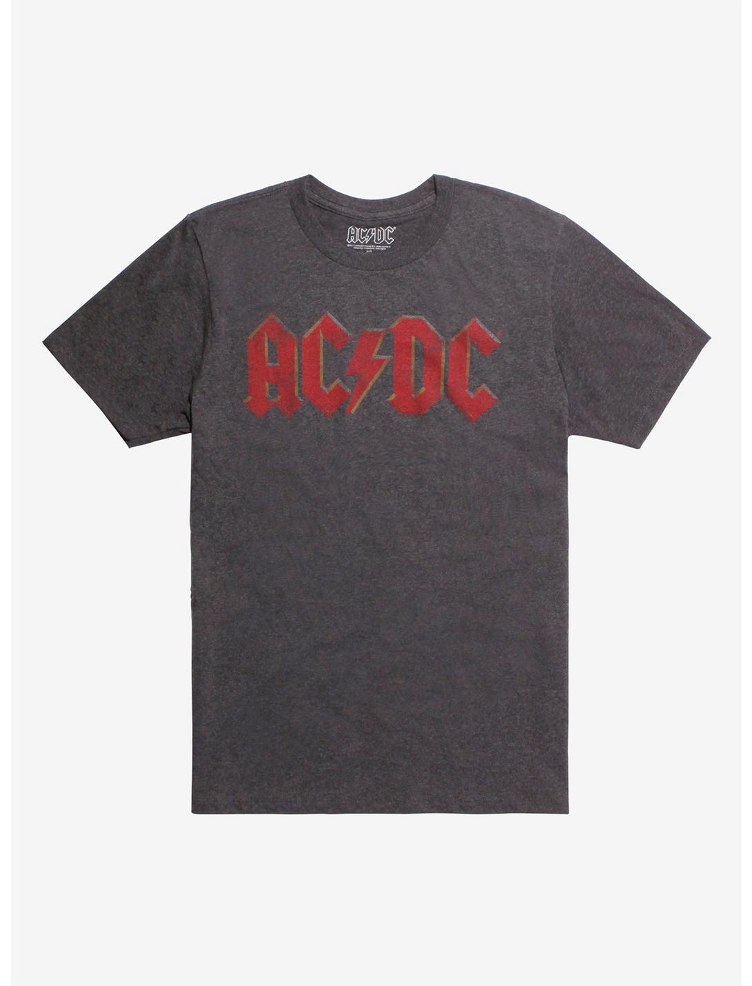 AC/DC Faded Logo T-Shirt, HEATHER GREY, hi-res