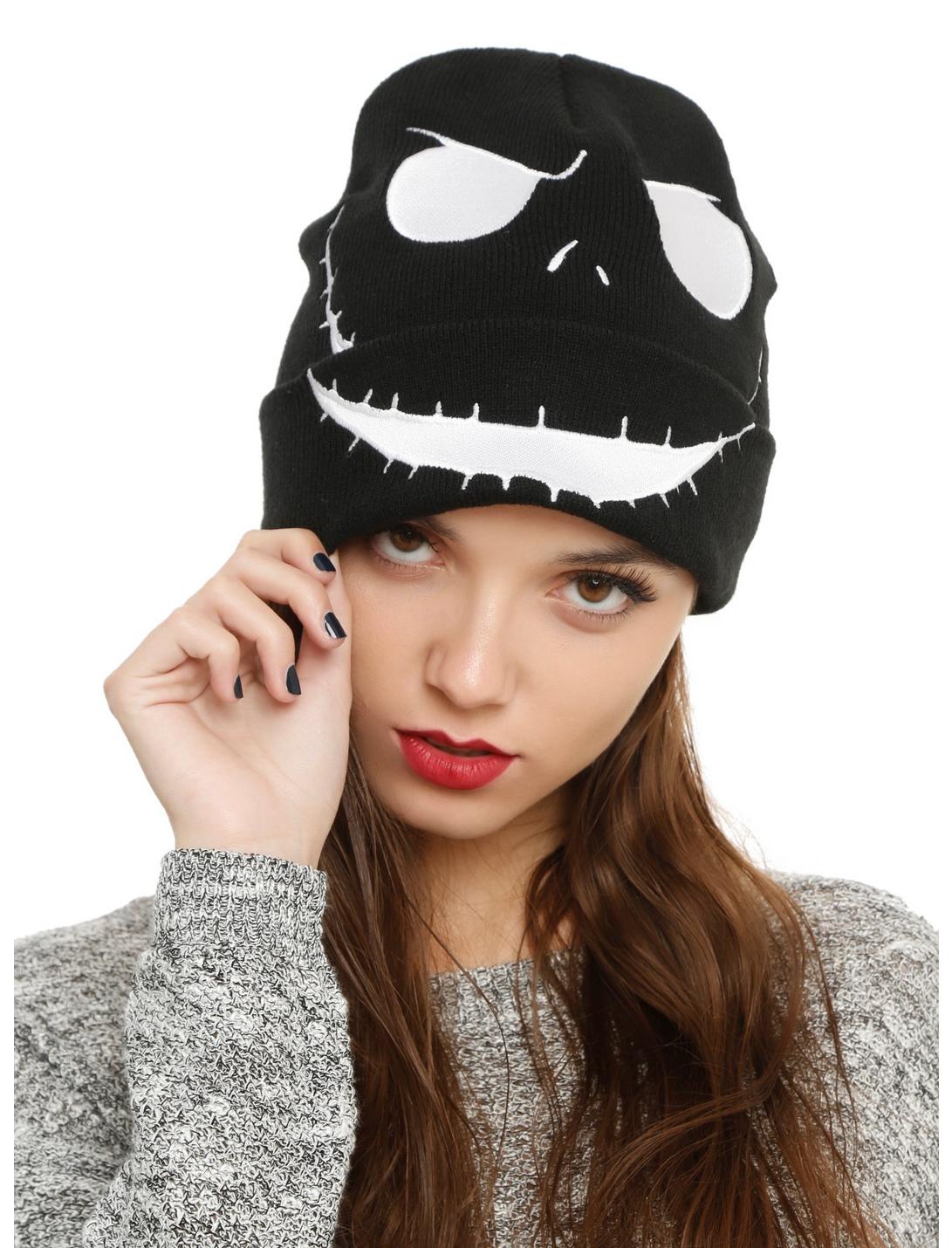 The Nightmare Before Christmas Jack Face Watchman Beanie, , hi-res