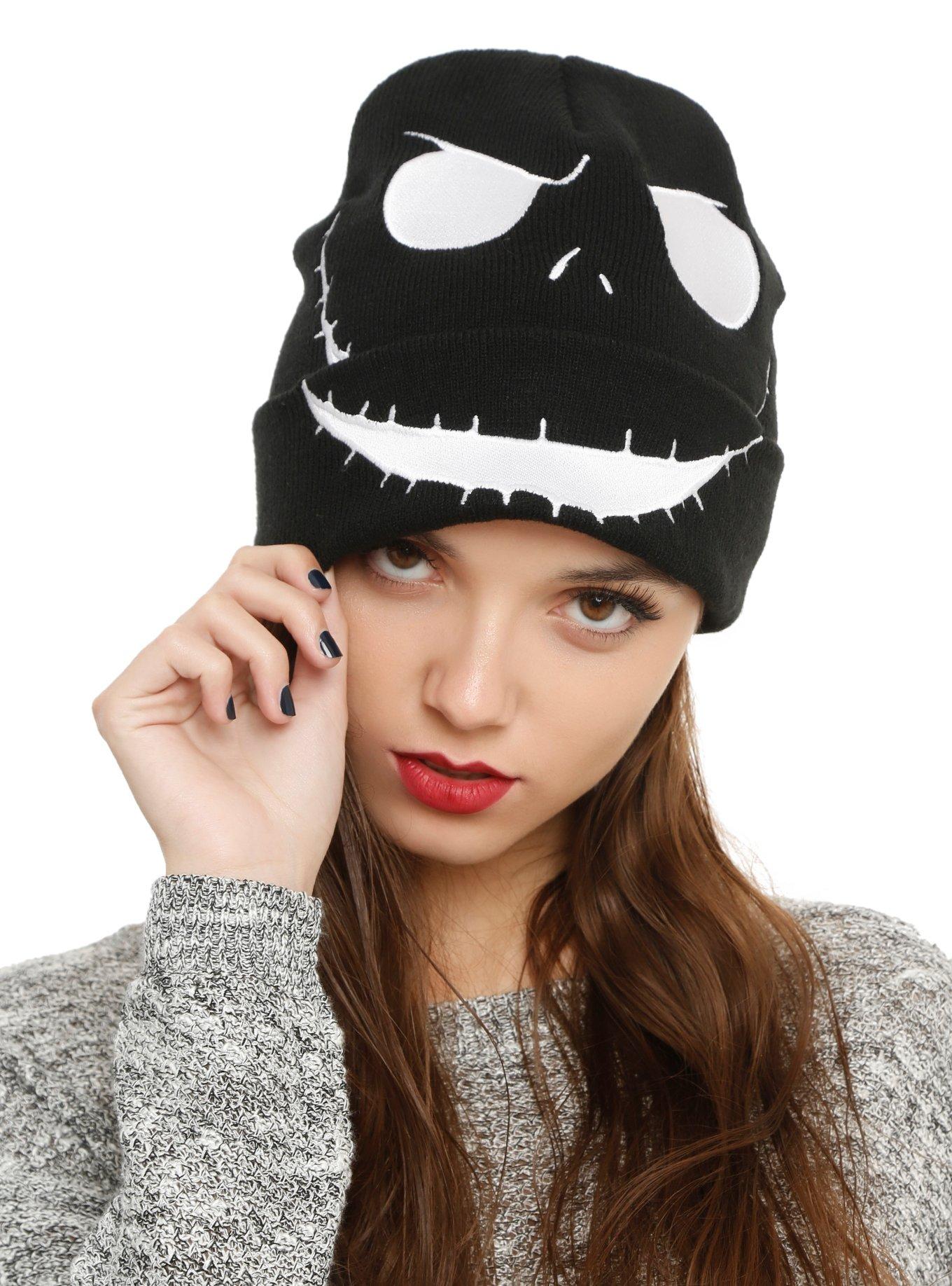 The Nightmare Before Christmas Jack Face Watchman Beanie, , hi-res