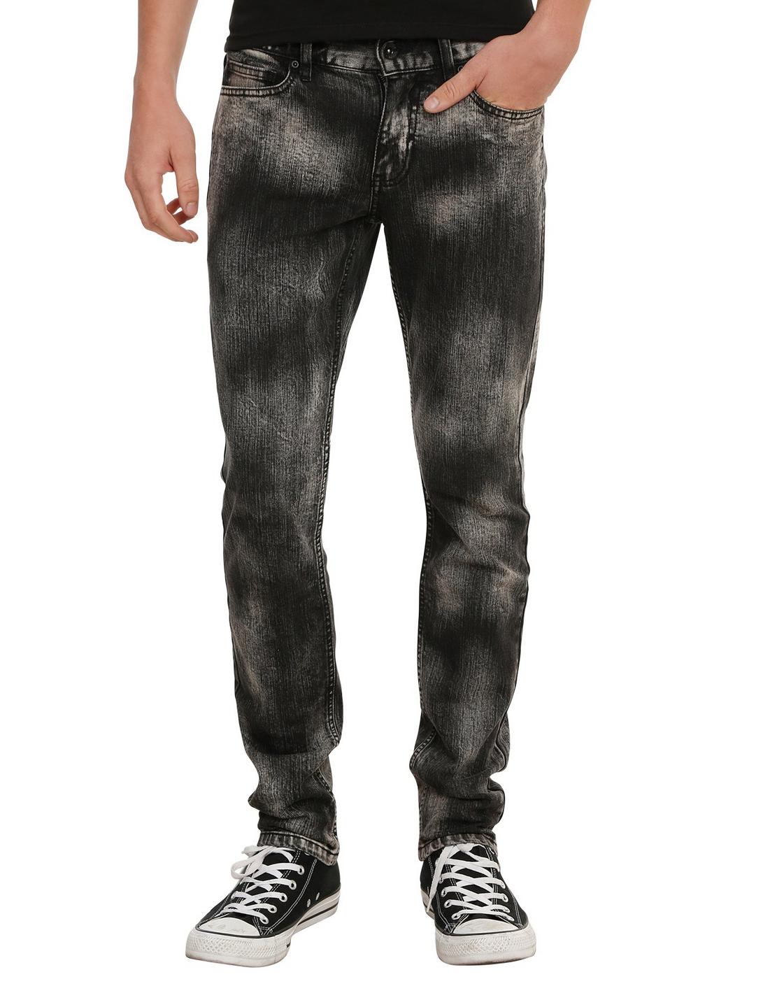 XXX RUDE Carbon Frost Skinny Fit Denim Jeans, BLACK, hi-res