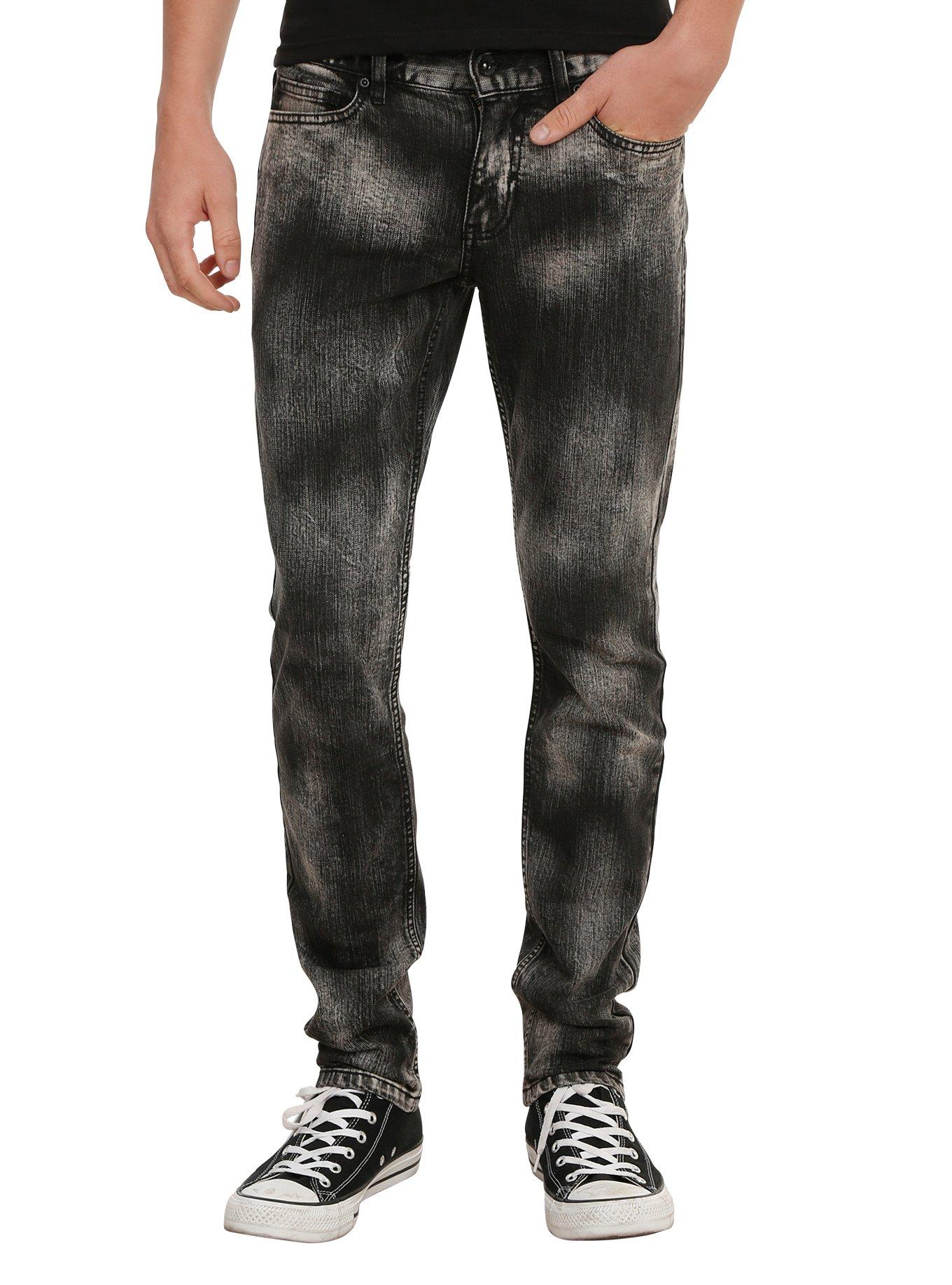 XXX RUDE Carbon Frost Skinny Fit Denim Jeans, BLACK, hi-res