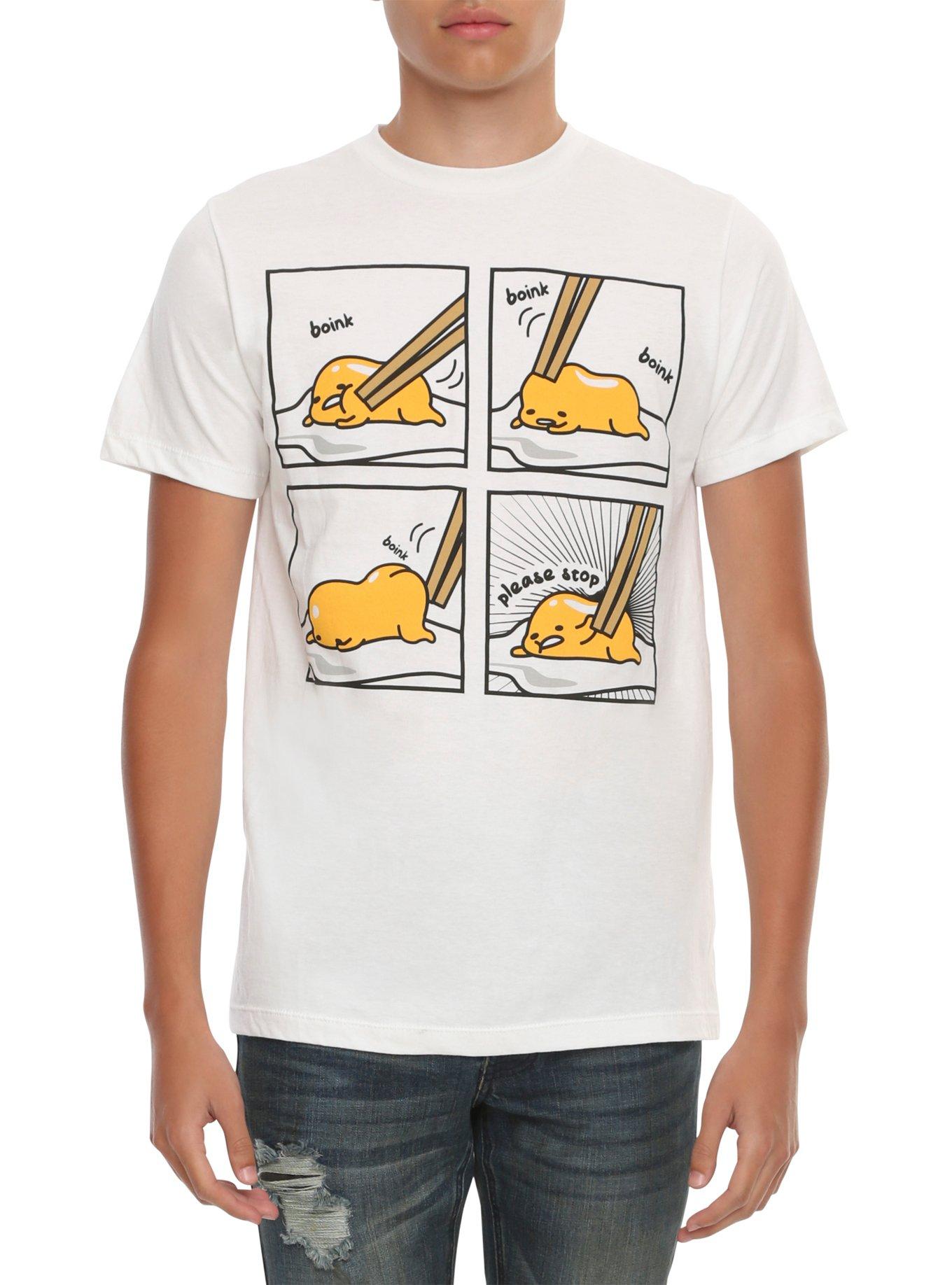 Gudetama Please Stop T-Shirt, BLACK, hi-res