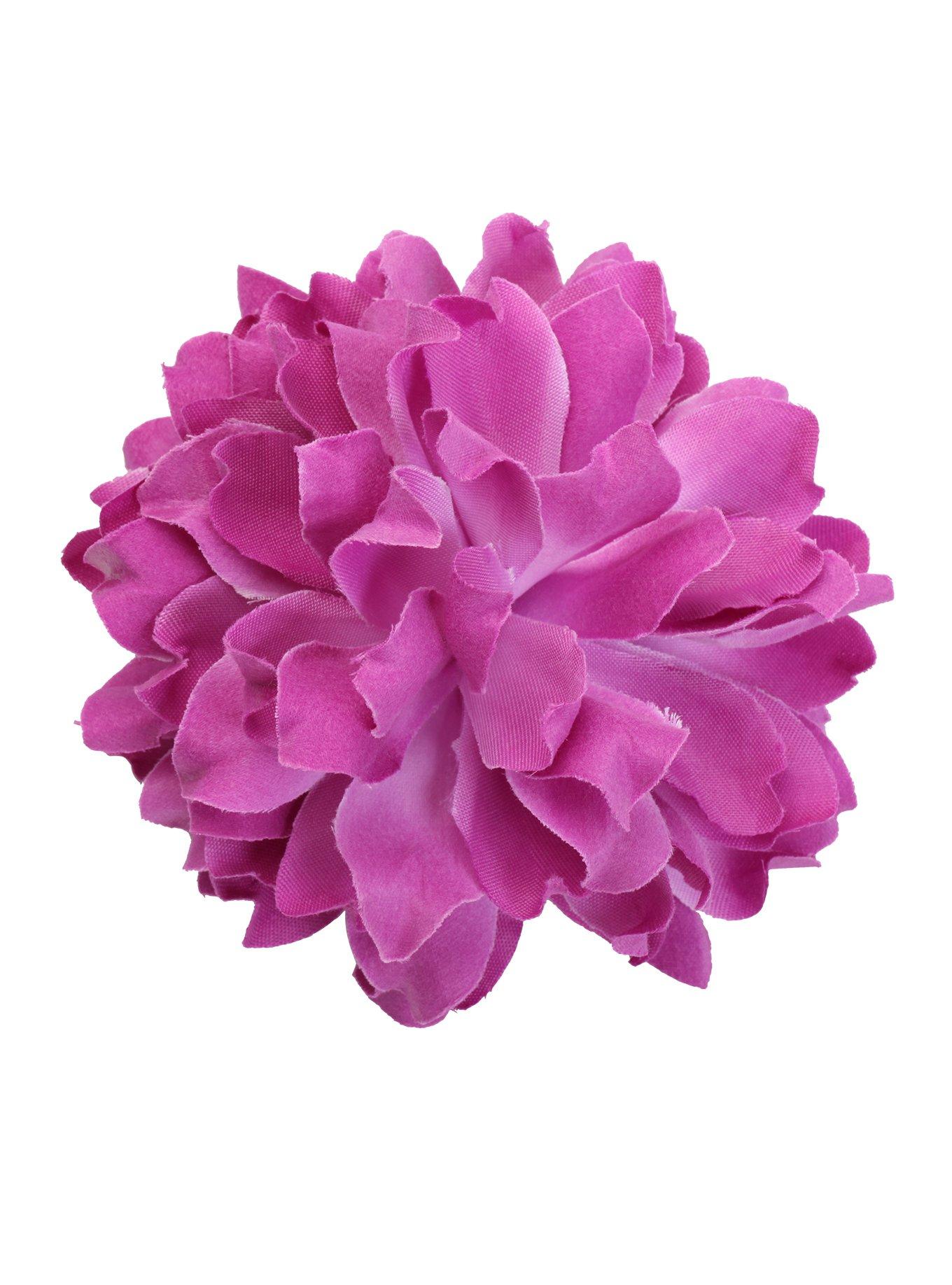 Purple Dahlia Flower Hair Clip, , hi-res
