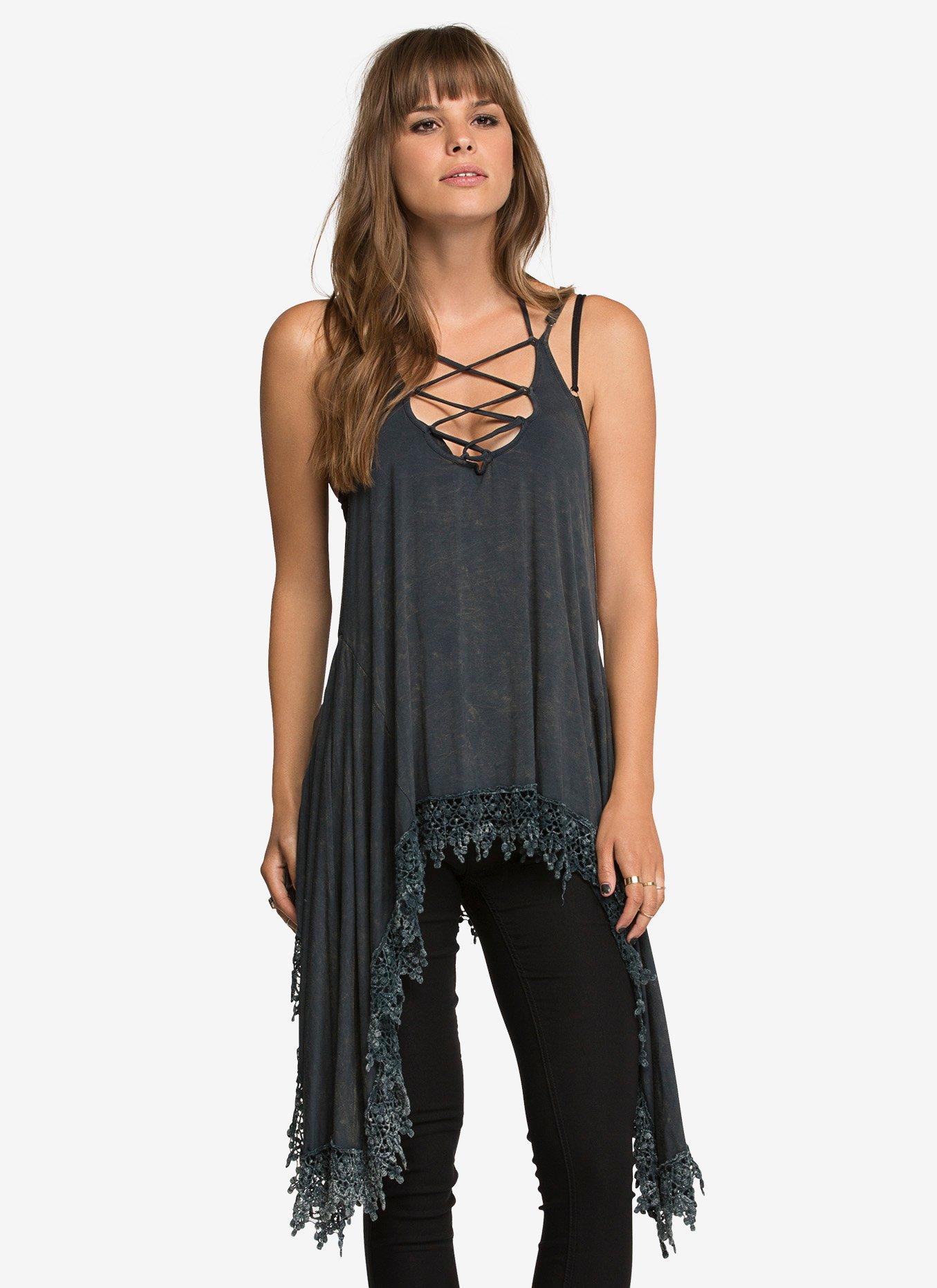 Strappy Tank Top, TEAL, hi-res