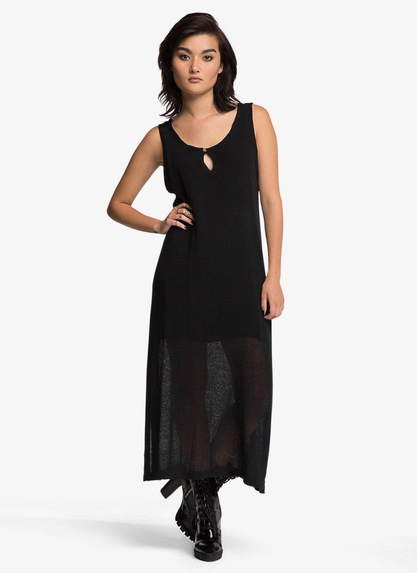 Keyhole Dress, BLACK, hi-res