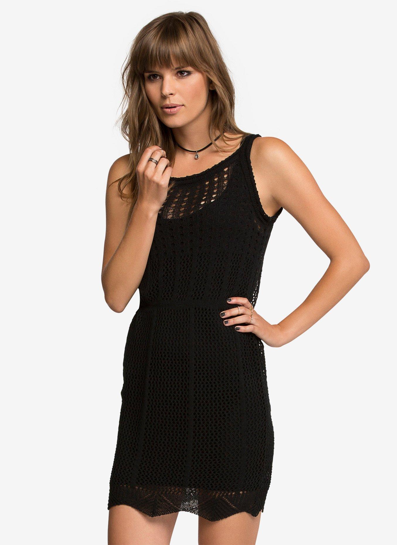 Sweater Dress, BLACK, hi-res