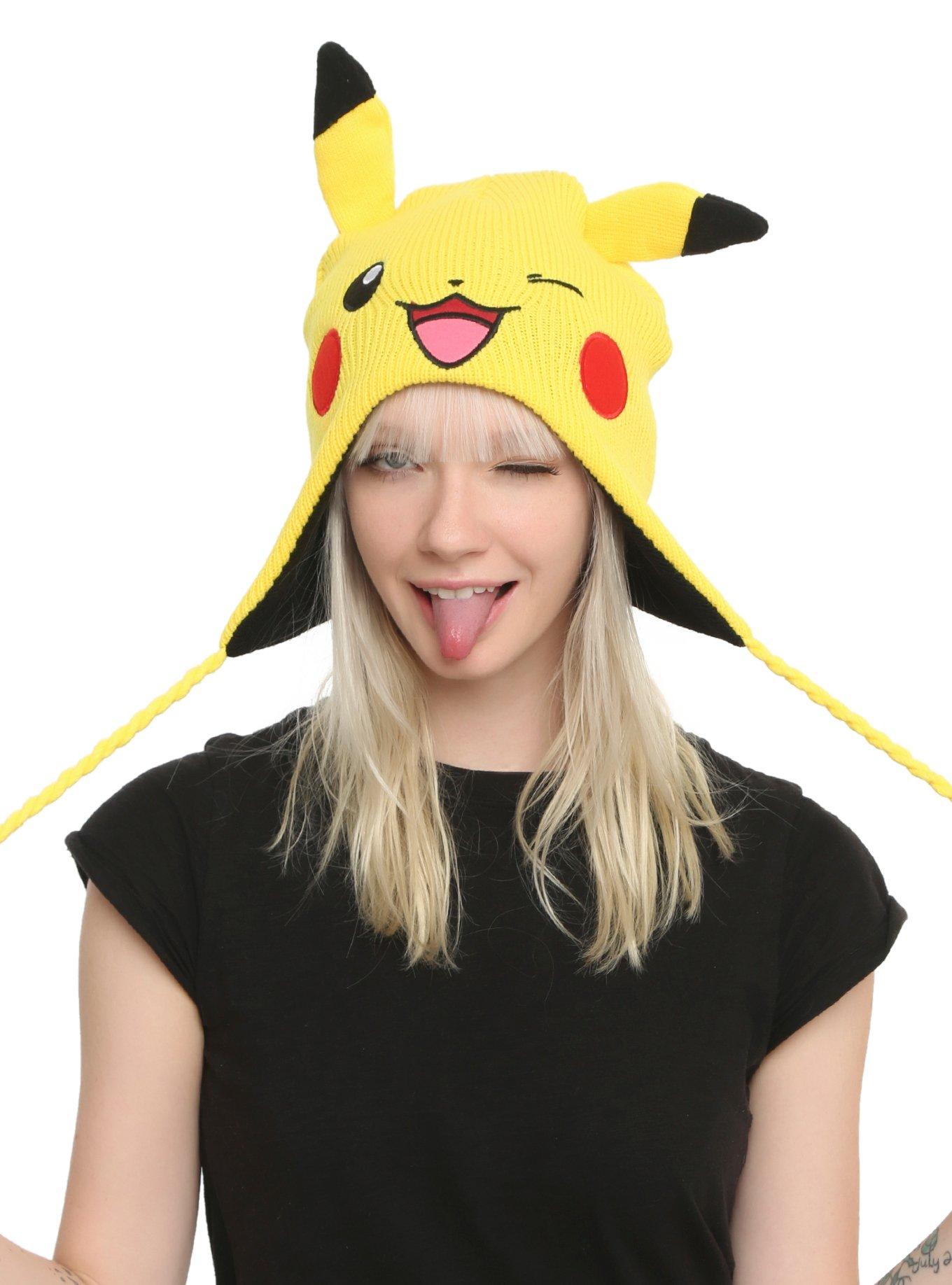 Anime Pikachu Fancy Costume Warmer Hat Beanie Unisex Adulto