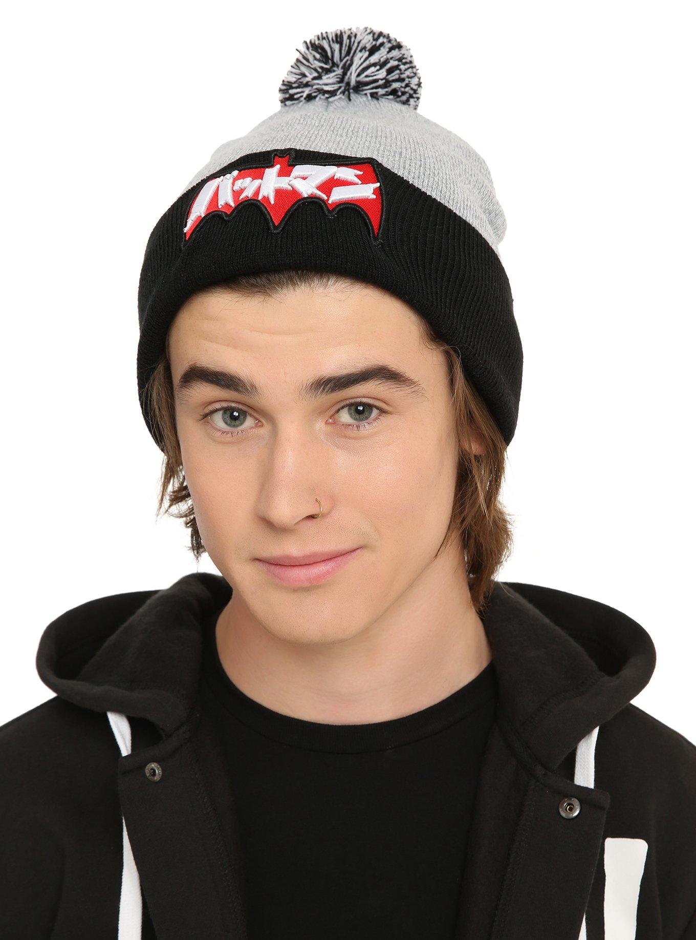 DC Comics Batmanga Batman Logo Pom Beanie, , hi-res
