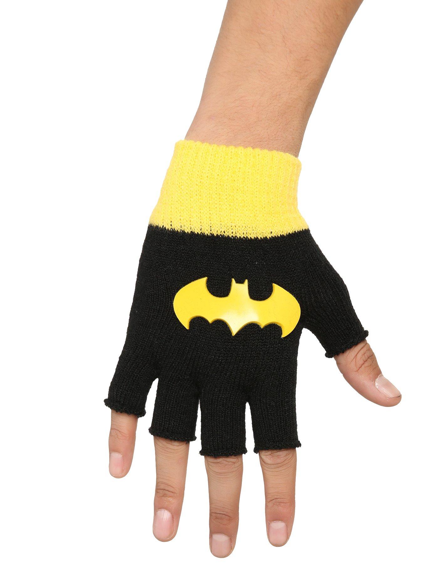 DC Comics Batman Logo Fingerless Gloves, , hi-res