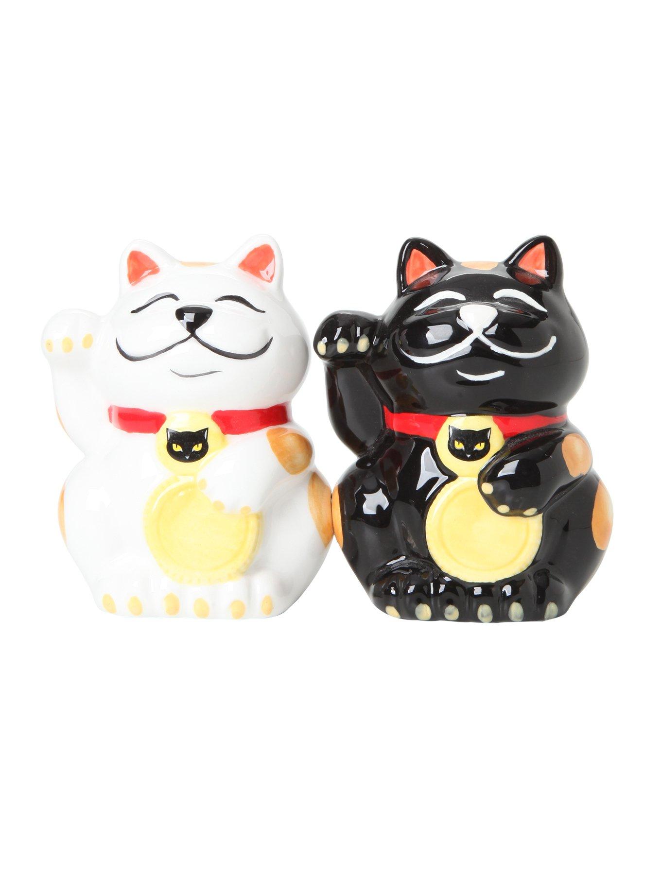 Good Luck Cats Magnetic Salt & Pepper Shakers, , hi-res