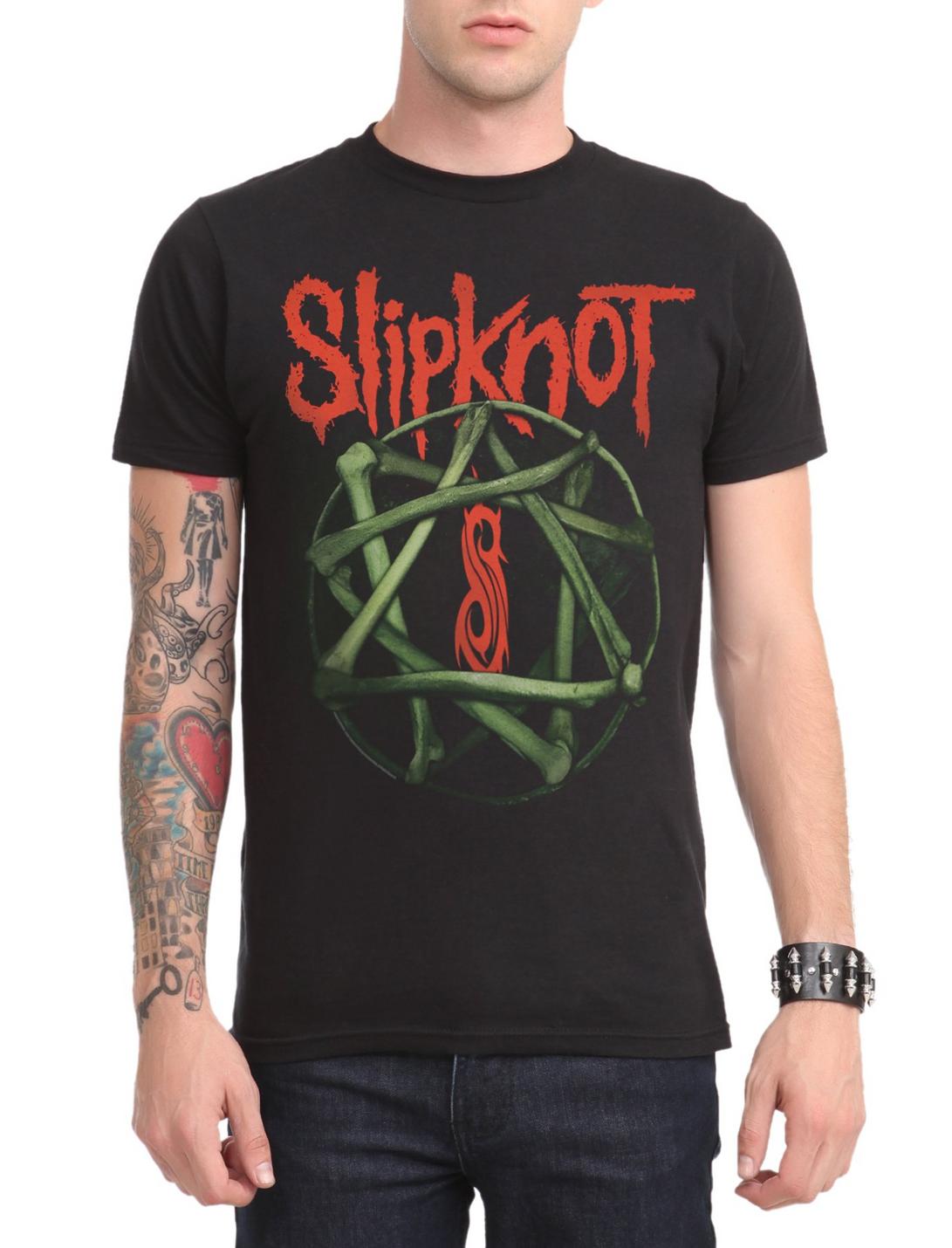 Slipknot Bones Nonagram T-Shirt, BLACK, hi-res