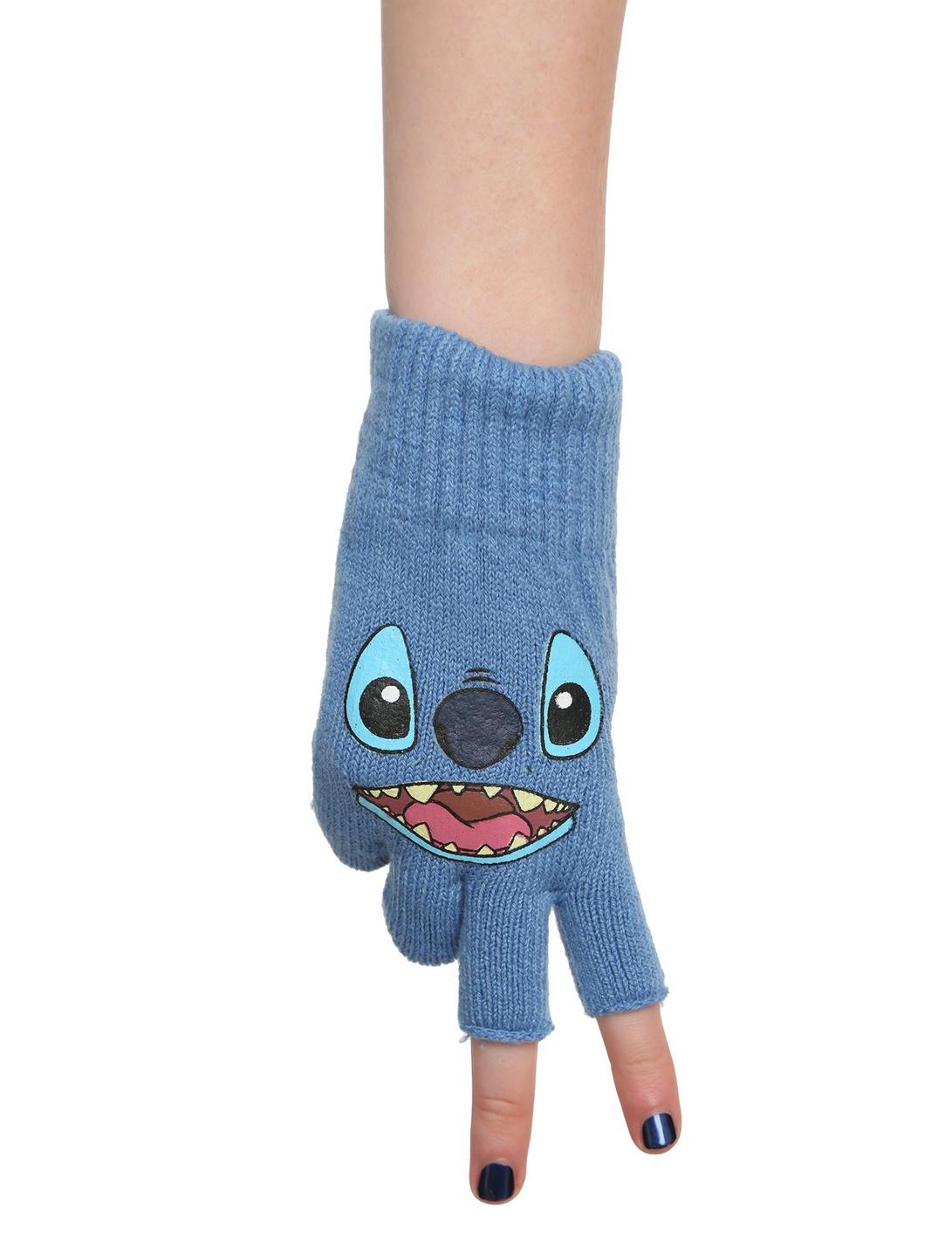 Disney Lilo & Stitch Big Face Stitch Fingerless Gloves, , hi-res