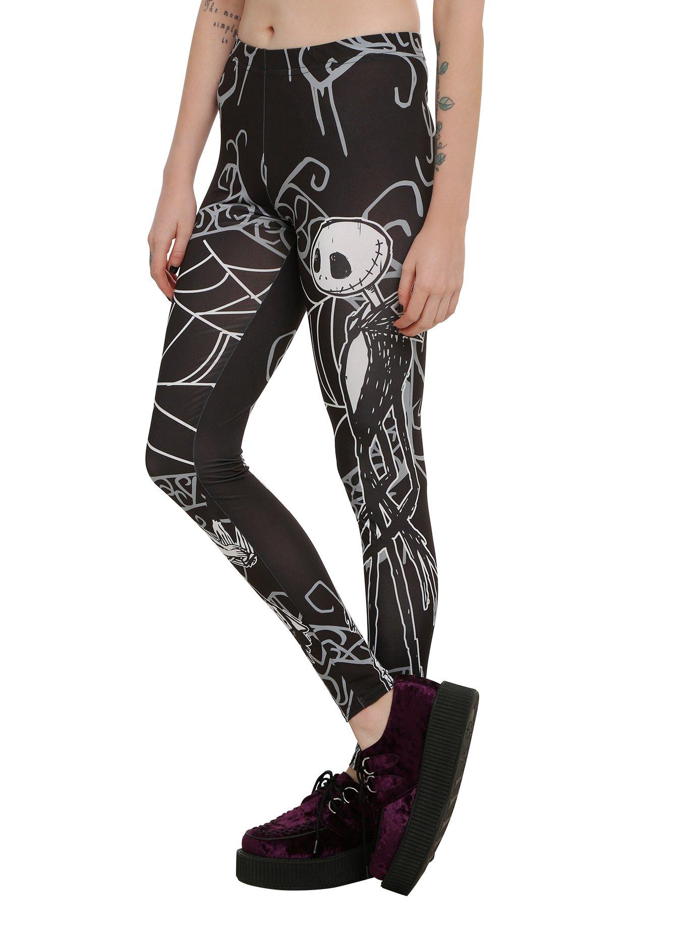 The Nightmare Before Christmas Jack Sally Leggings Hot Topic