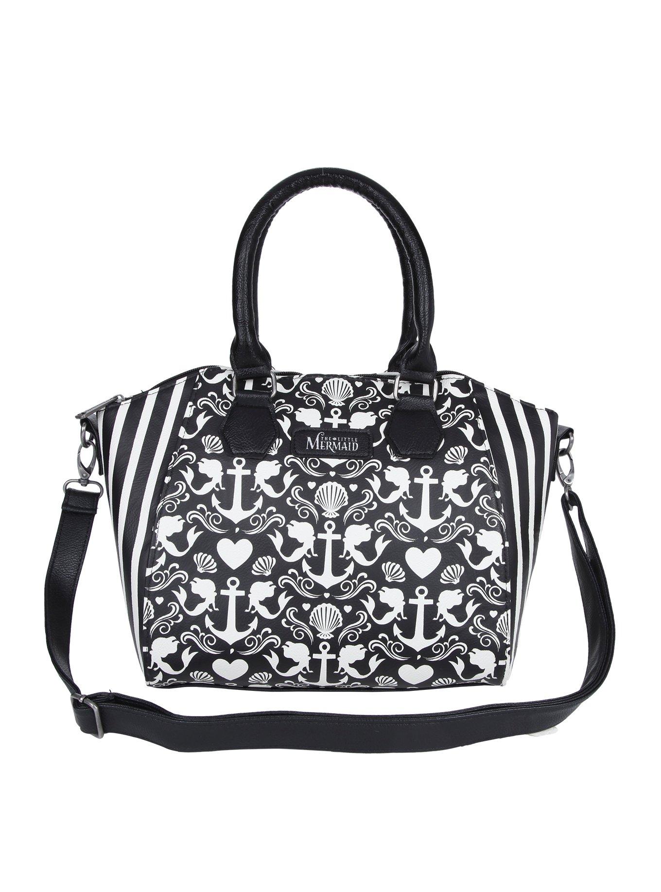 The Little Mermaid Anchor Print Satchel Bag, , hi-res