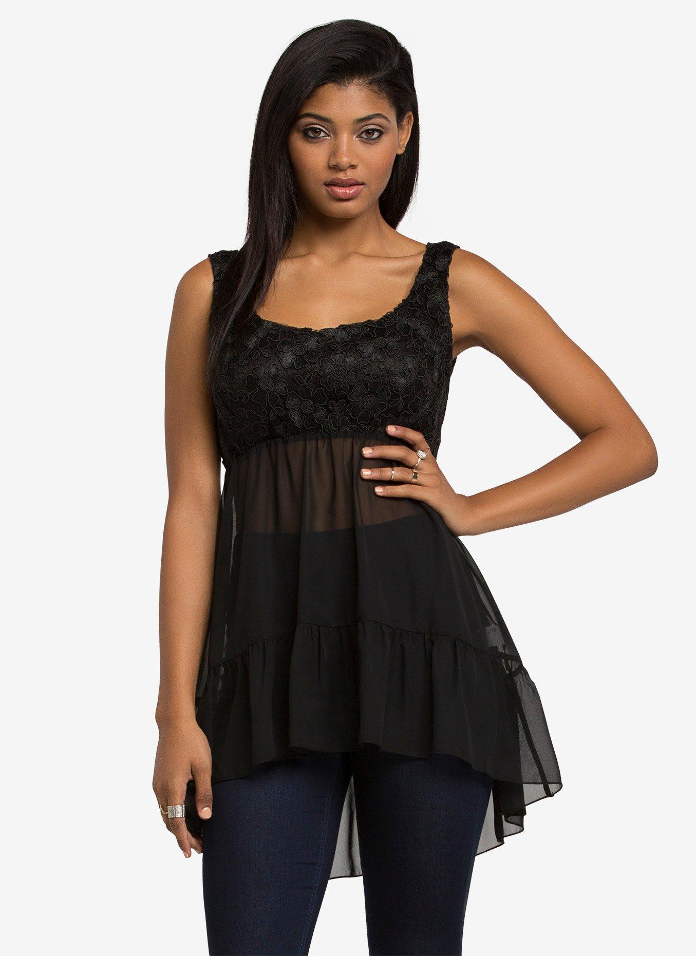 Lace & Mesh Babydoll | Hot Topic