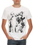 DC Comics Batman/Superman/Wonder Woman: Trinity Line Art T-Shirt, BLACK, hi-res