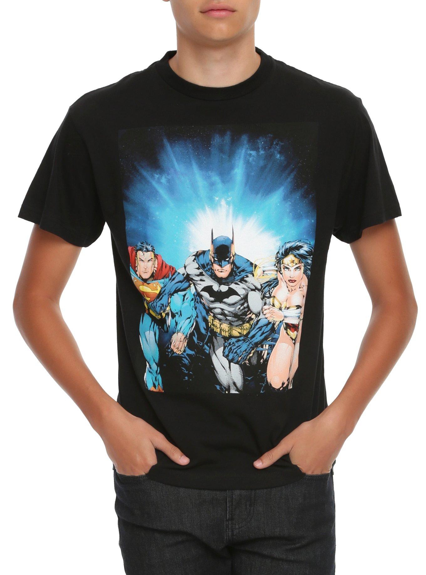 DC Comics Batman/Superman/Wonder Woman: Trinity T-Shirt, BLACK, hi-res
