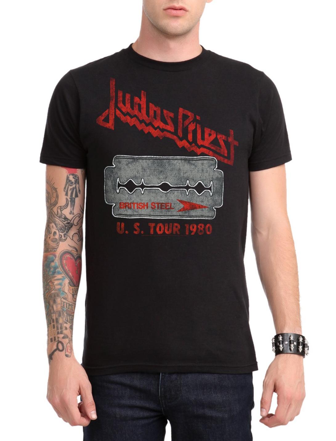 Judas Priest British Steel Tour T-Shirt, BLACK, hi-res