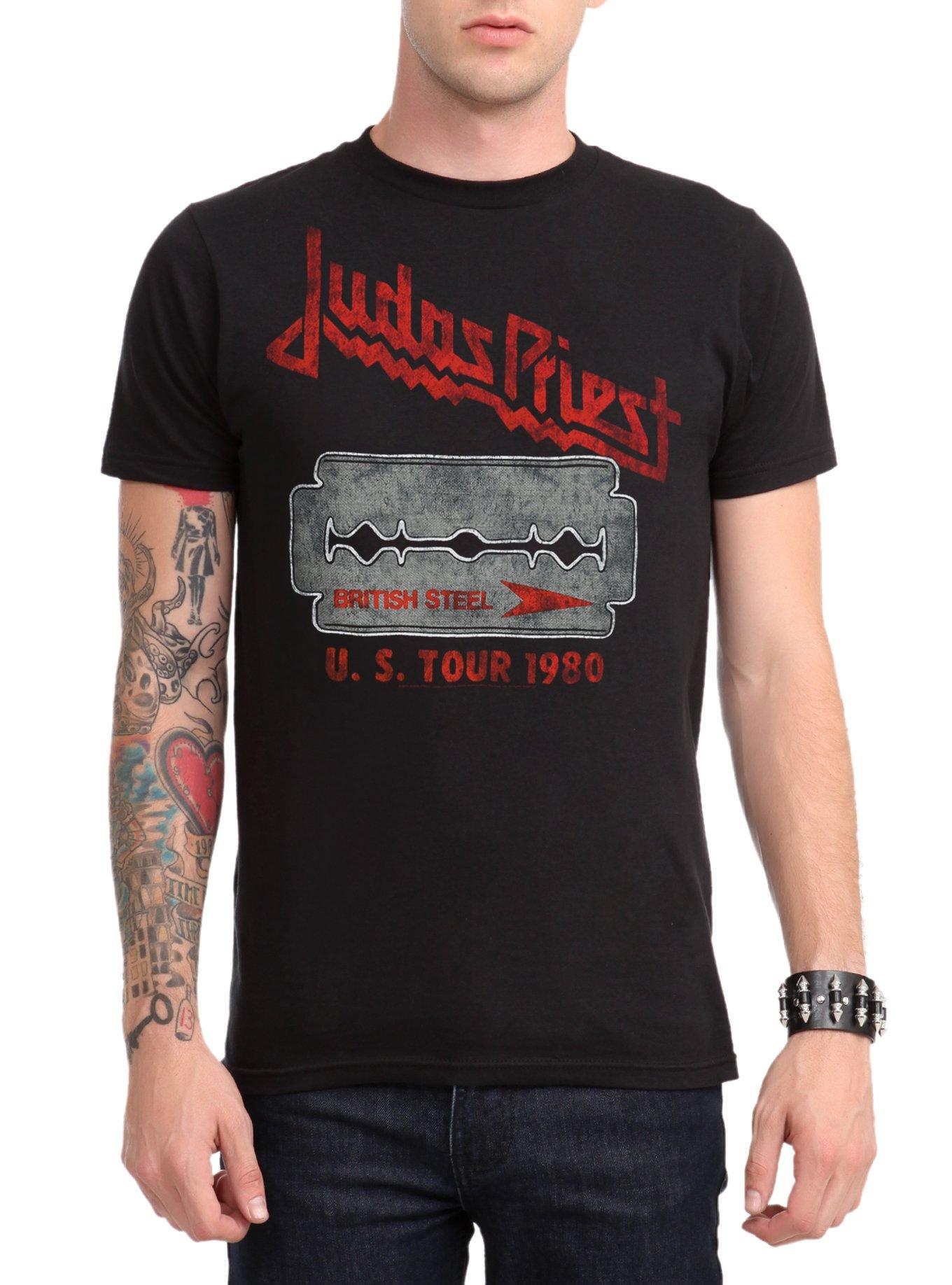 Judas Priest British Steel Tour T-Shirt, BLACK, hi-res