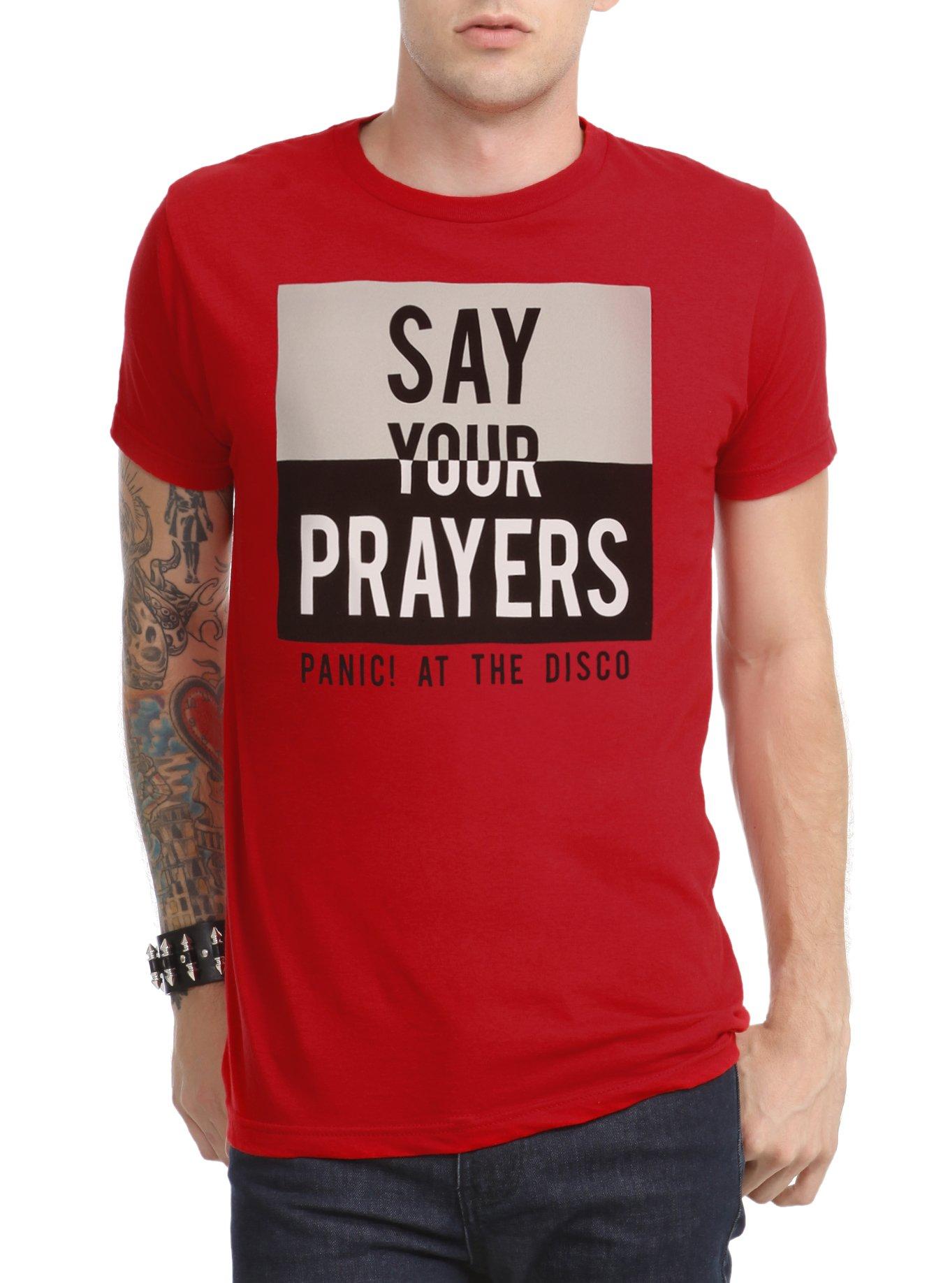 Panic! At The Disco Say Your Prayers T-Shirt, RED, hi-res