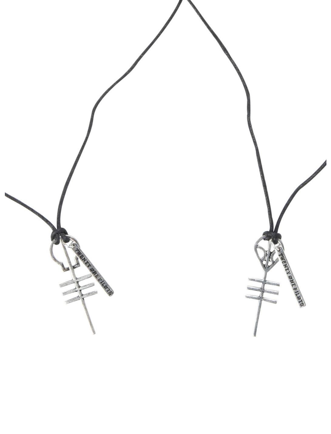 Twenty One Pilots Symbols Cord Necklace 2 Pack, , hi-res