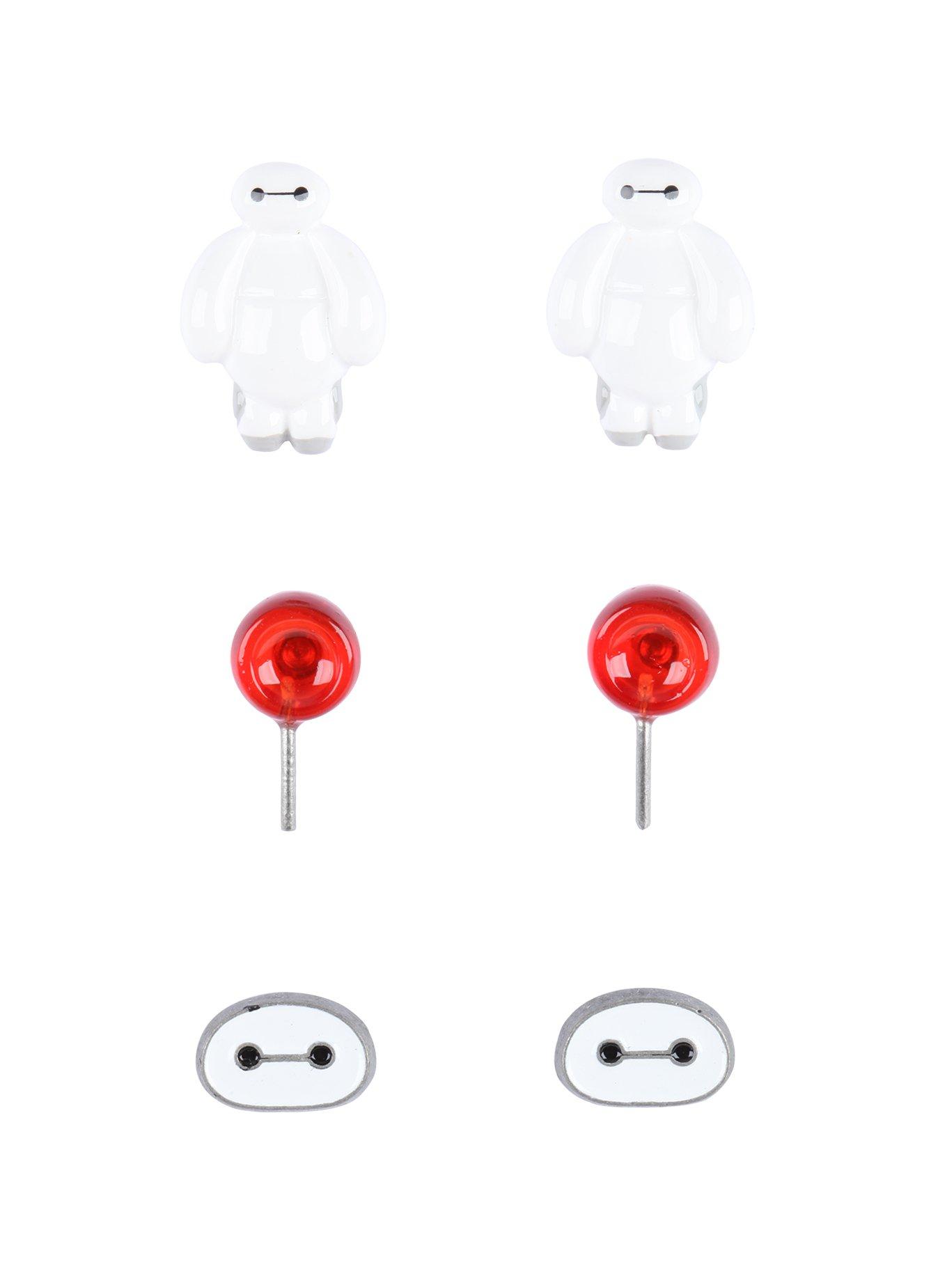 Disney Big Hero 6 Baymax Earrings 3 Pair, , hi-res