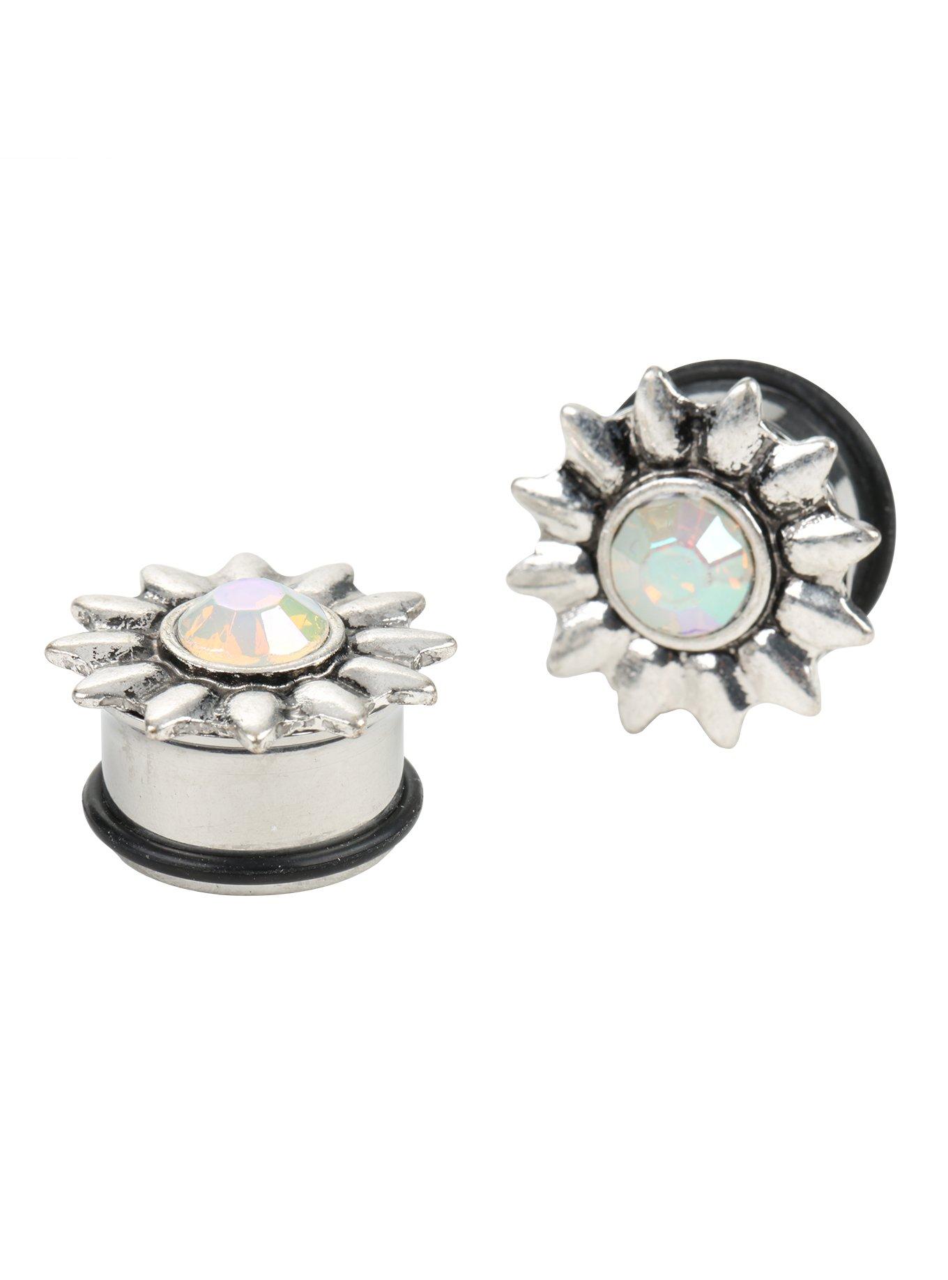 Steel Opal Flower Plug 2 Pack, , hi-res