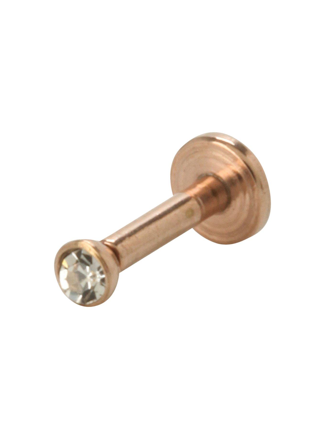 16G Steel Rose Gold Labret, , hi-res