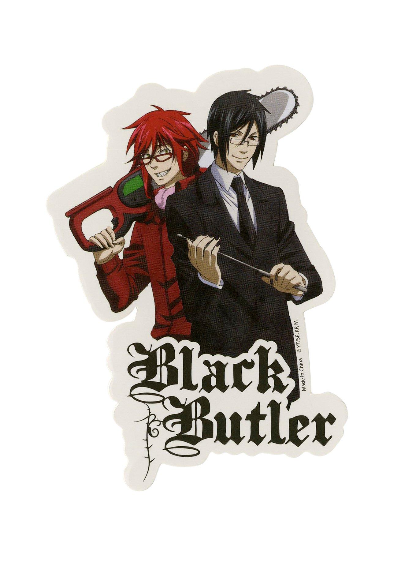 Black Butler Sebastian and Grell Sensei Sticker, , hi-res