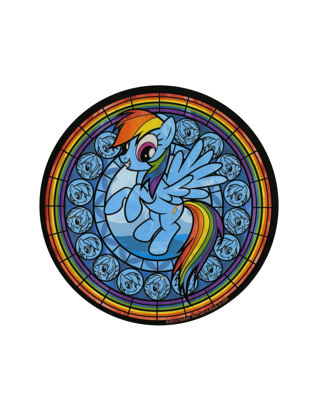 My Little Pony Rainbow Dash Stained Glass Sticker, , hi-res