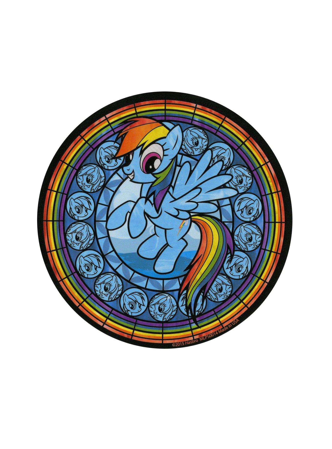 My Little Pony Rainbow Dash Stained Glass Sticker, , hi-res
