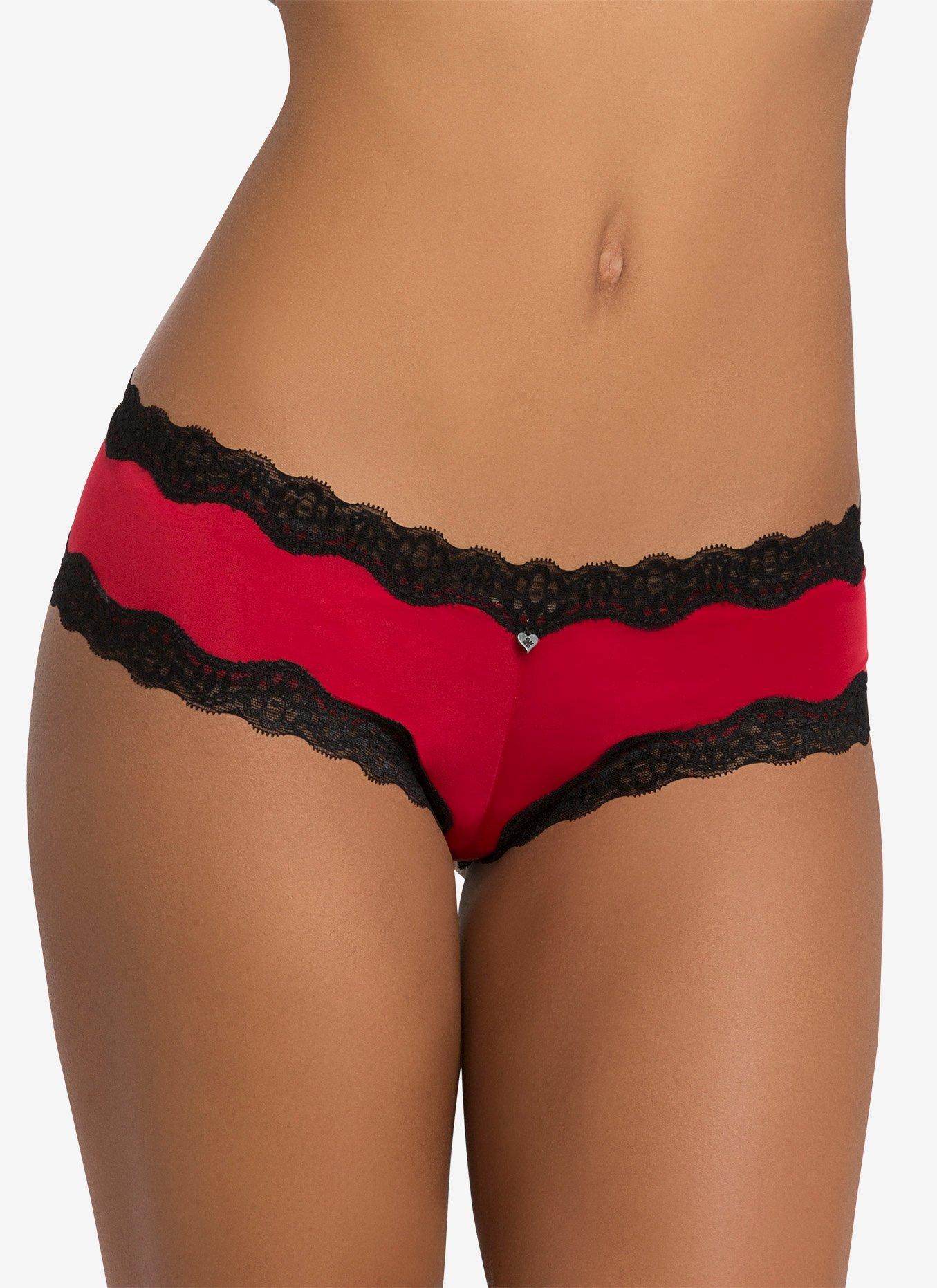 Microfiber Cheeky Panty, RED, hi-res