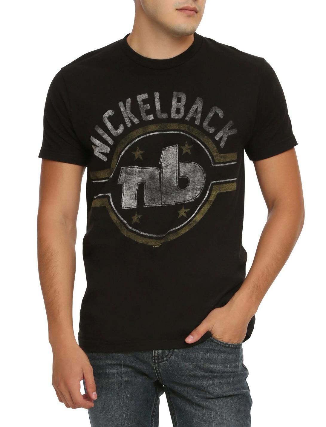 Nickelback Yellow Stars T-Shirt, BLACK, hi-res