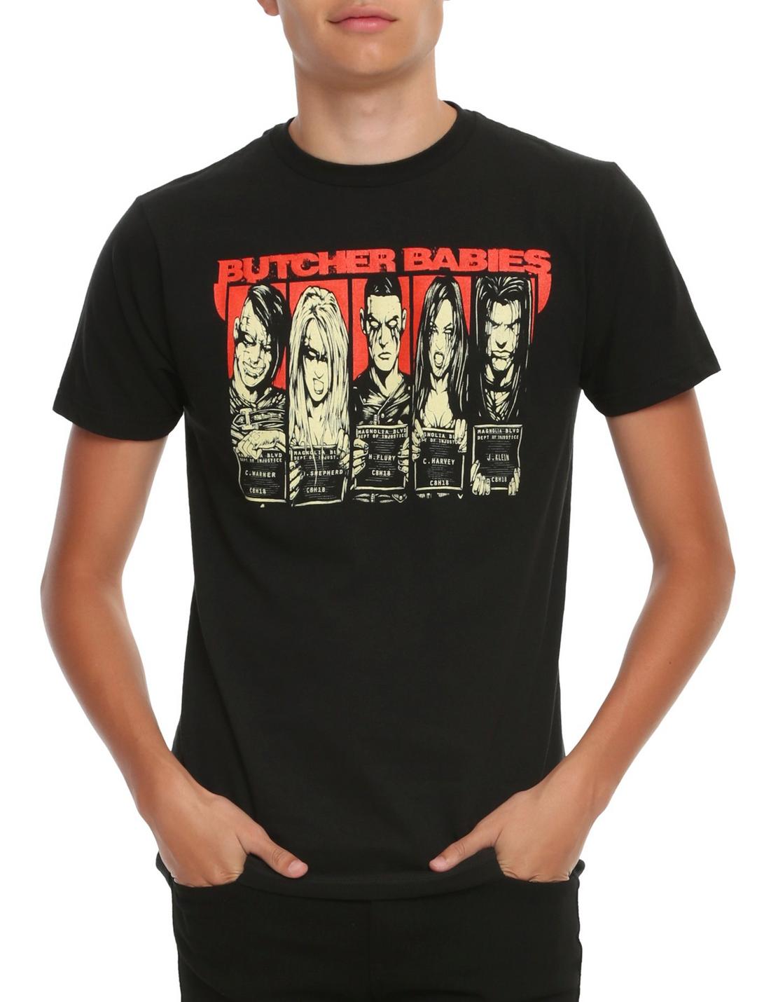 Butcher Babies Mugshots T-Shirt, BLACK, hi-res