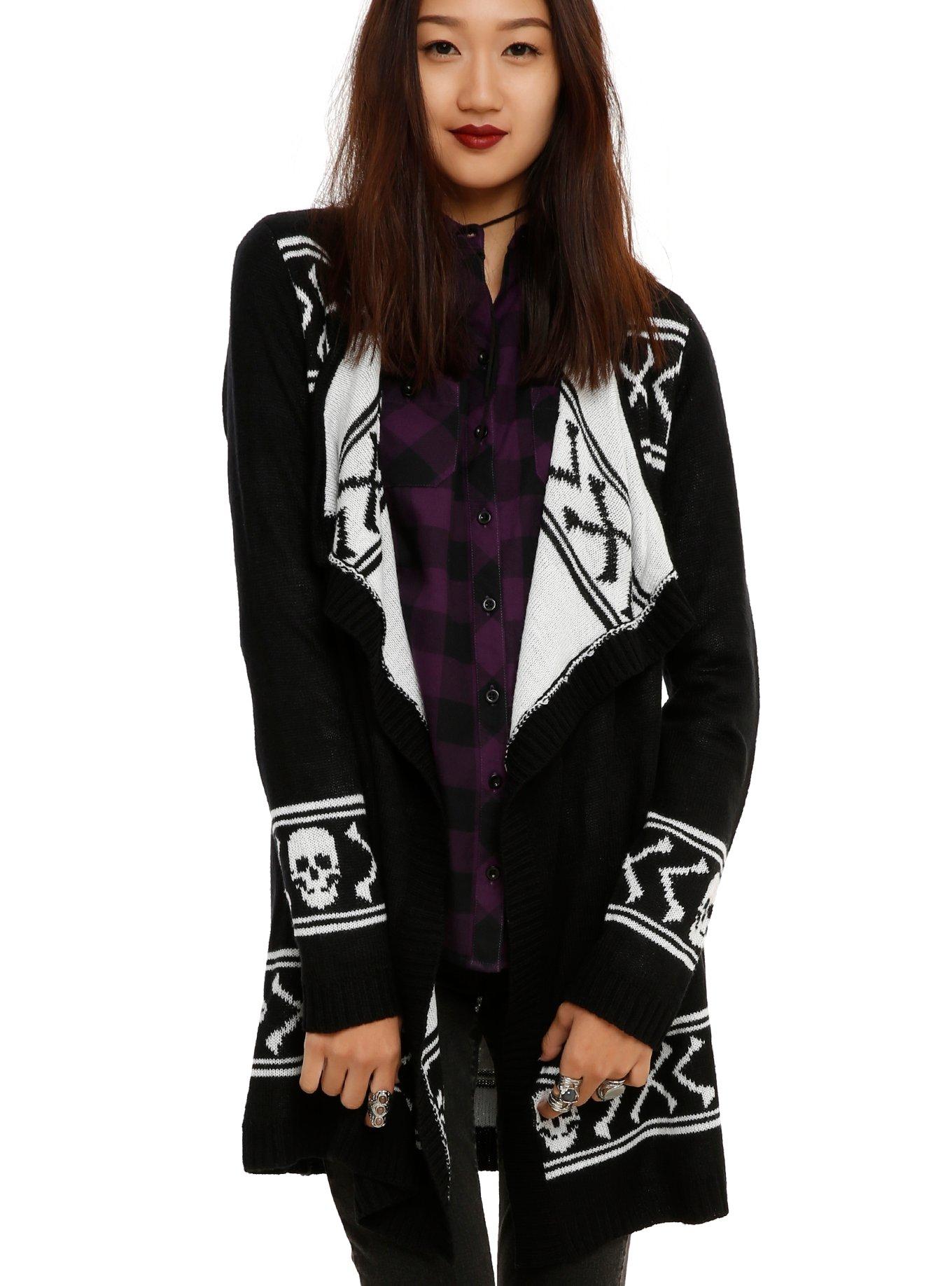 Skull cardigan hot sale hot topic