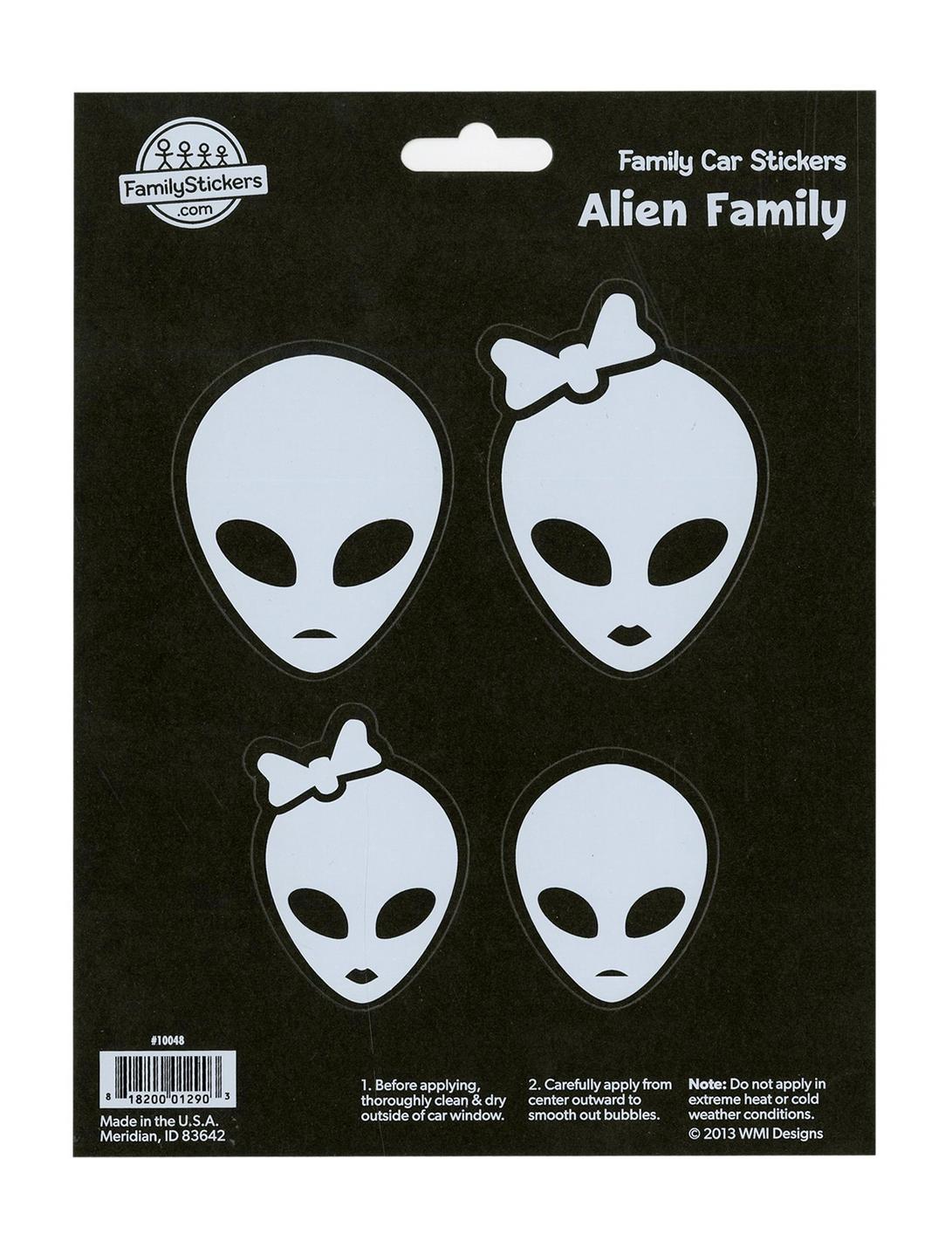 Alien Family Car Stickers, , hi-res