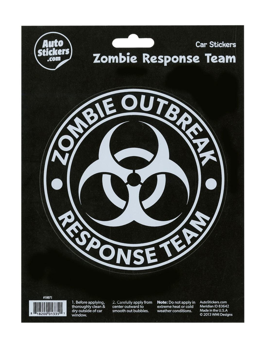 Zombie Response Team Sticker, , hi-res