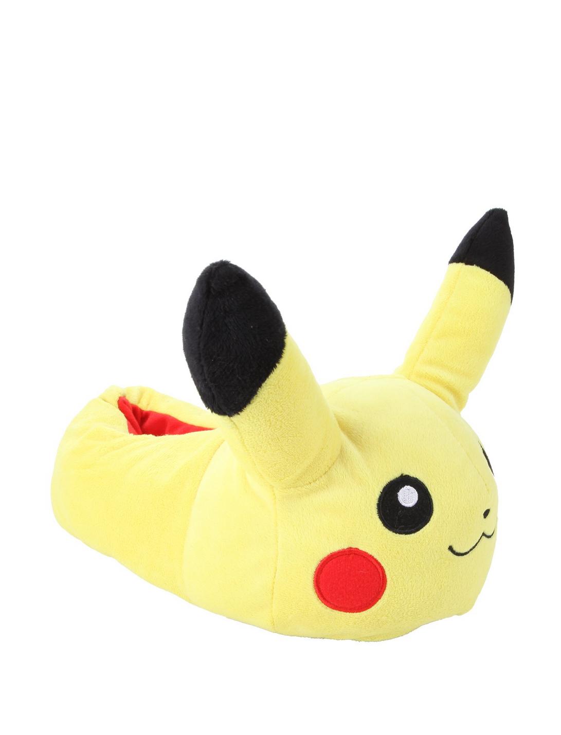 Pokemon Pikachu Plush Slippers, BLACK, hi-res