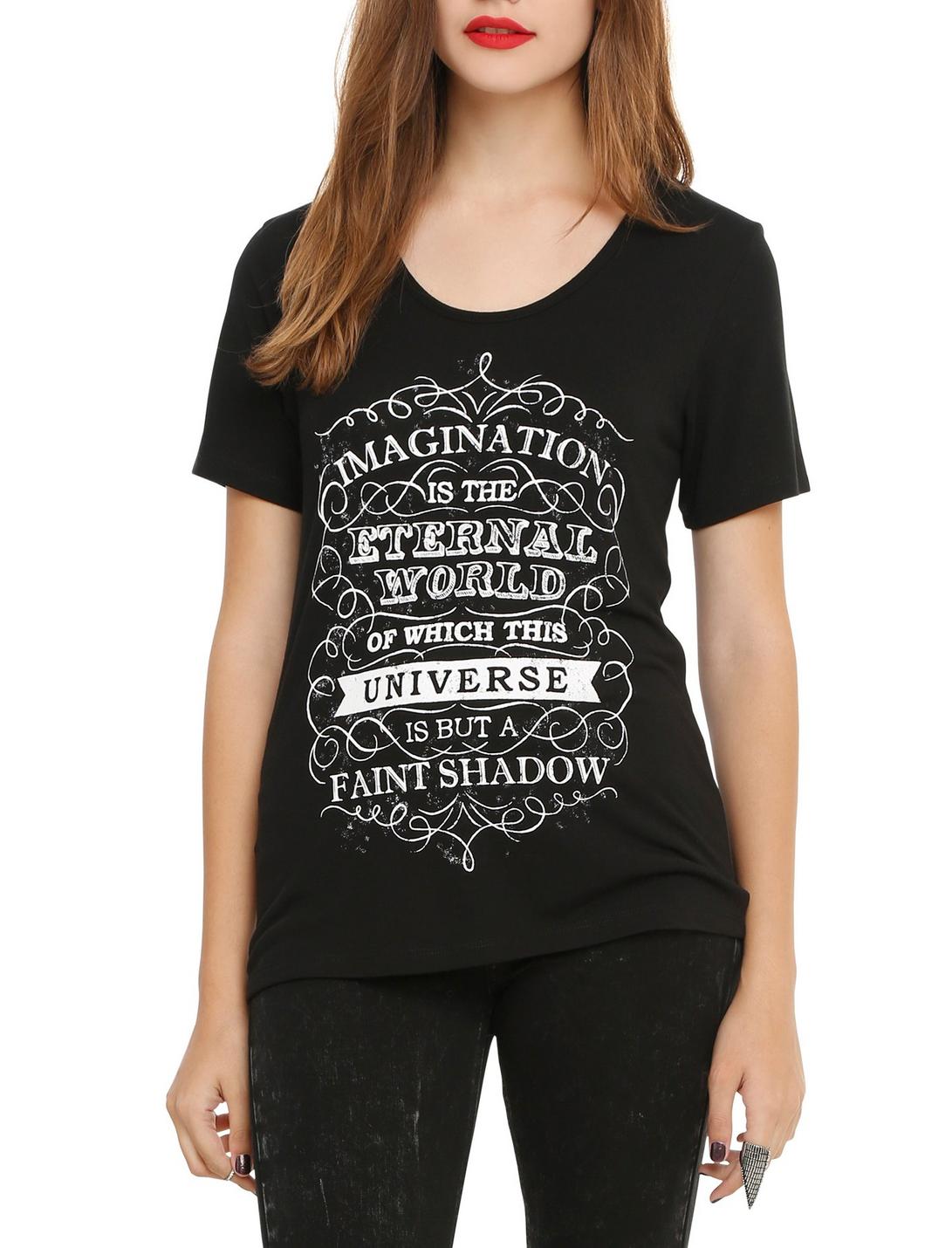 Imagination Is The Eternal World Girls T-Shirt, BLACK, hi-res