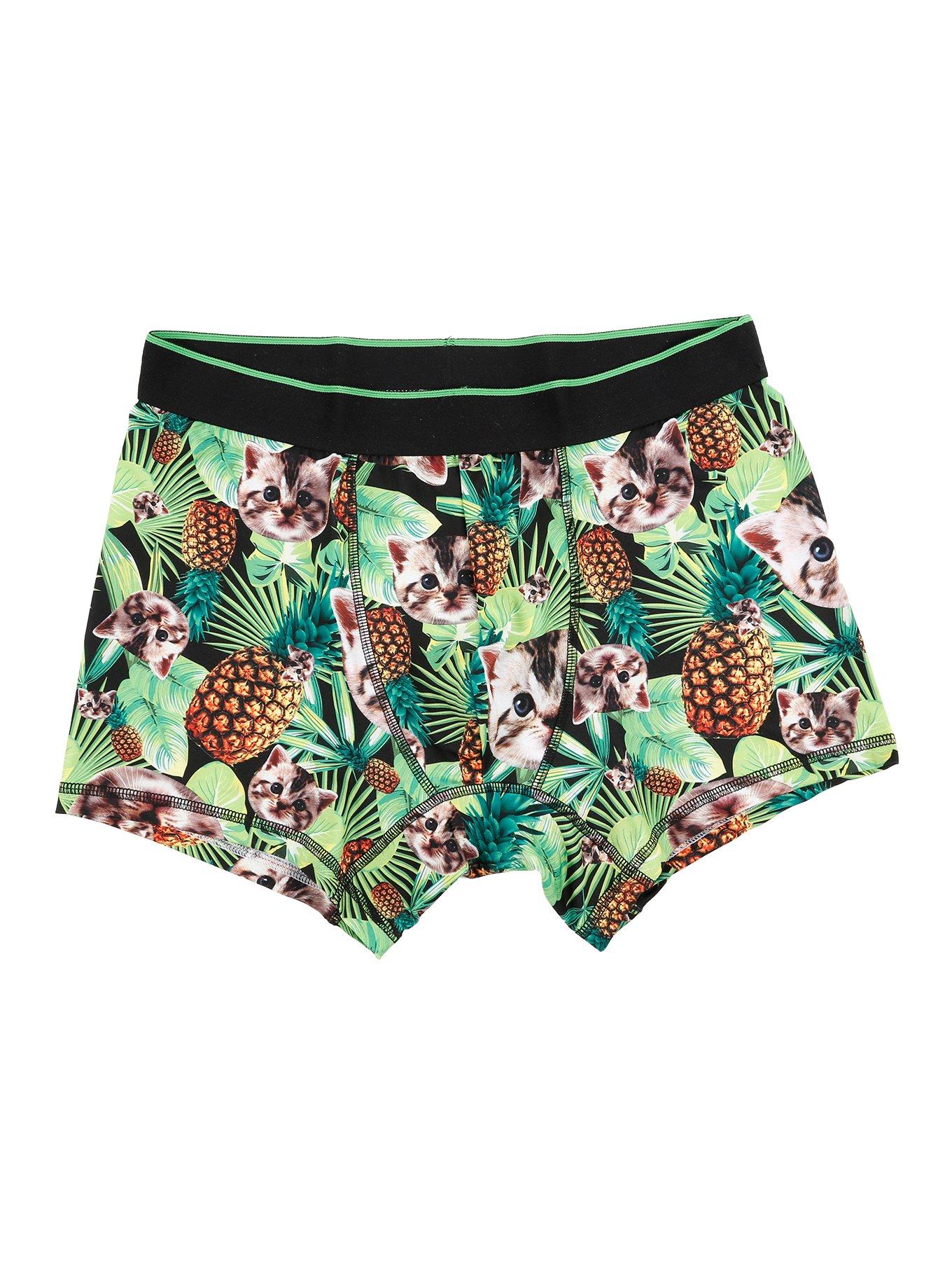 BXRBRIEF CAT PINEAPPLE, BLACK, hi-res