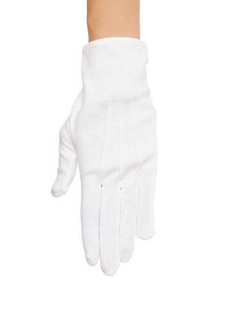 white christmas dresses Ladies White Cotton Gloves – The Costume Store main image 0