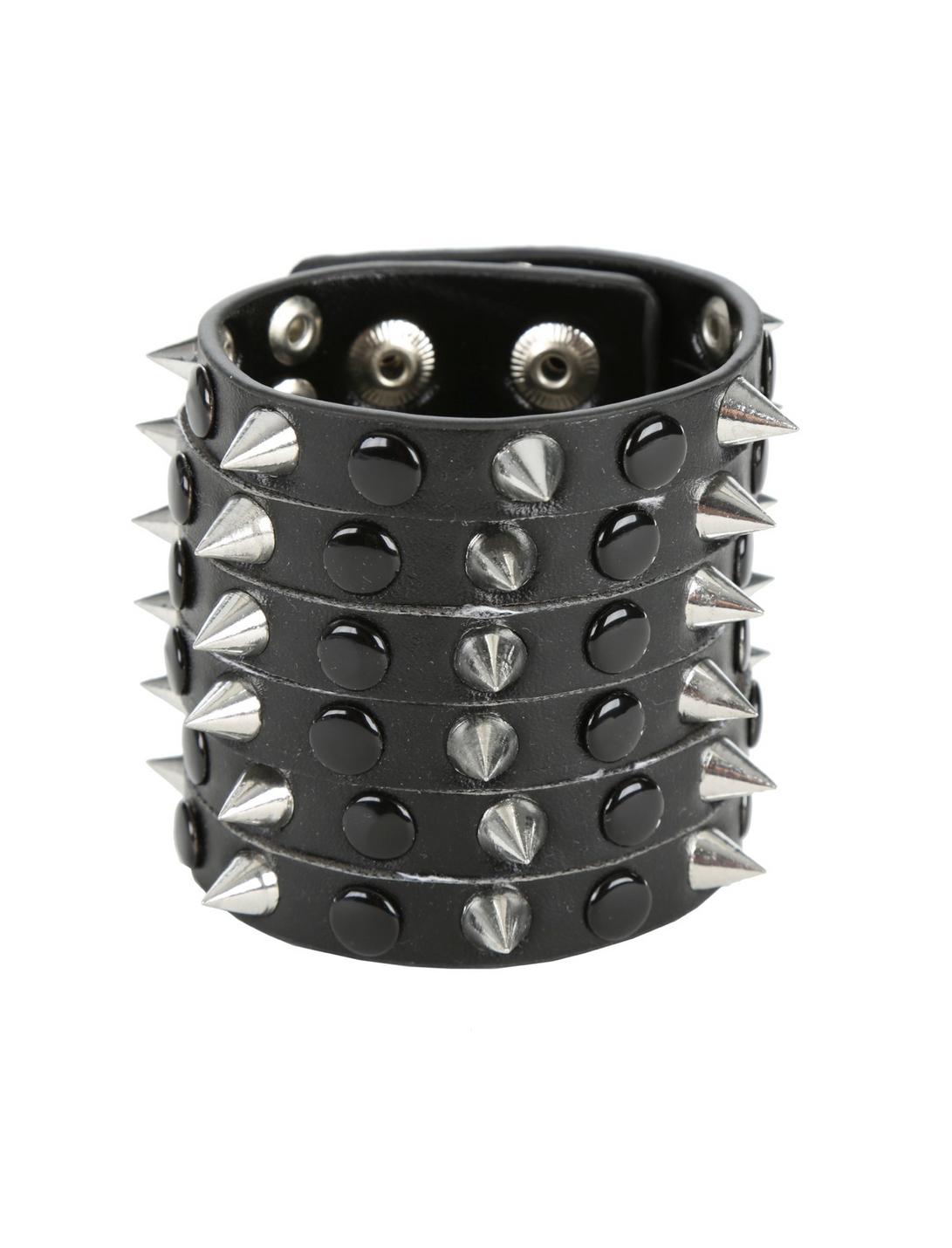 Silver Spike Cuff Bracelet, , hi-res