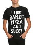 Bands Pizza Sleep T-Shirt, BLACK, hi-res