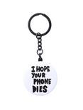 Teen Hearts I Hope Your Phone Dies Key Chain, , hi-res