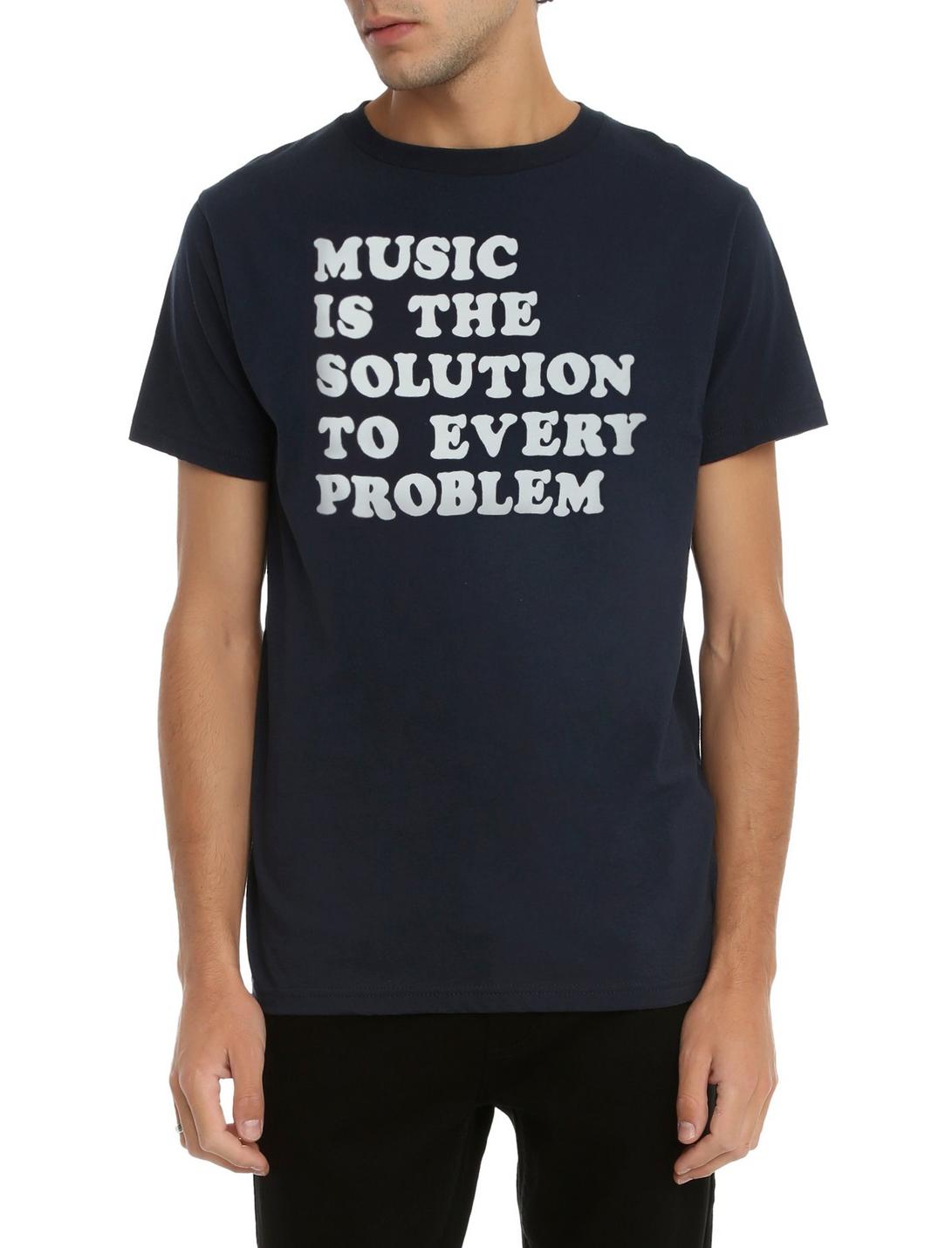 Music Is The Solution T-Shirt, BLACK, hi-res