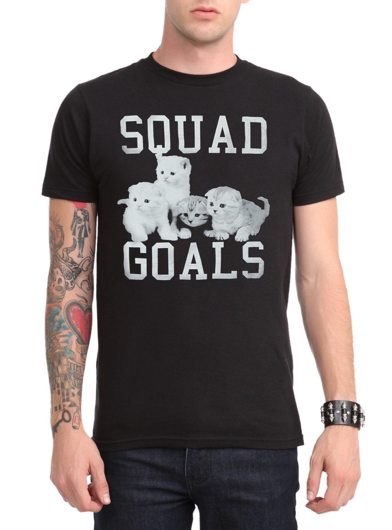 Squad Goals Kittens T-Shirt, BLACK, hi-res